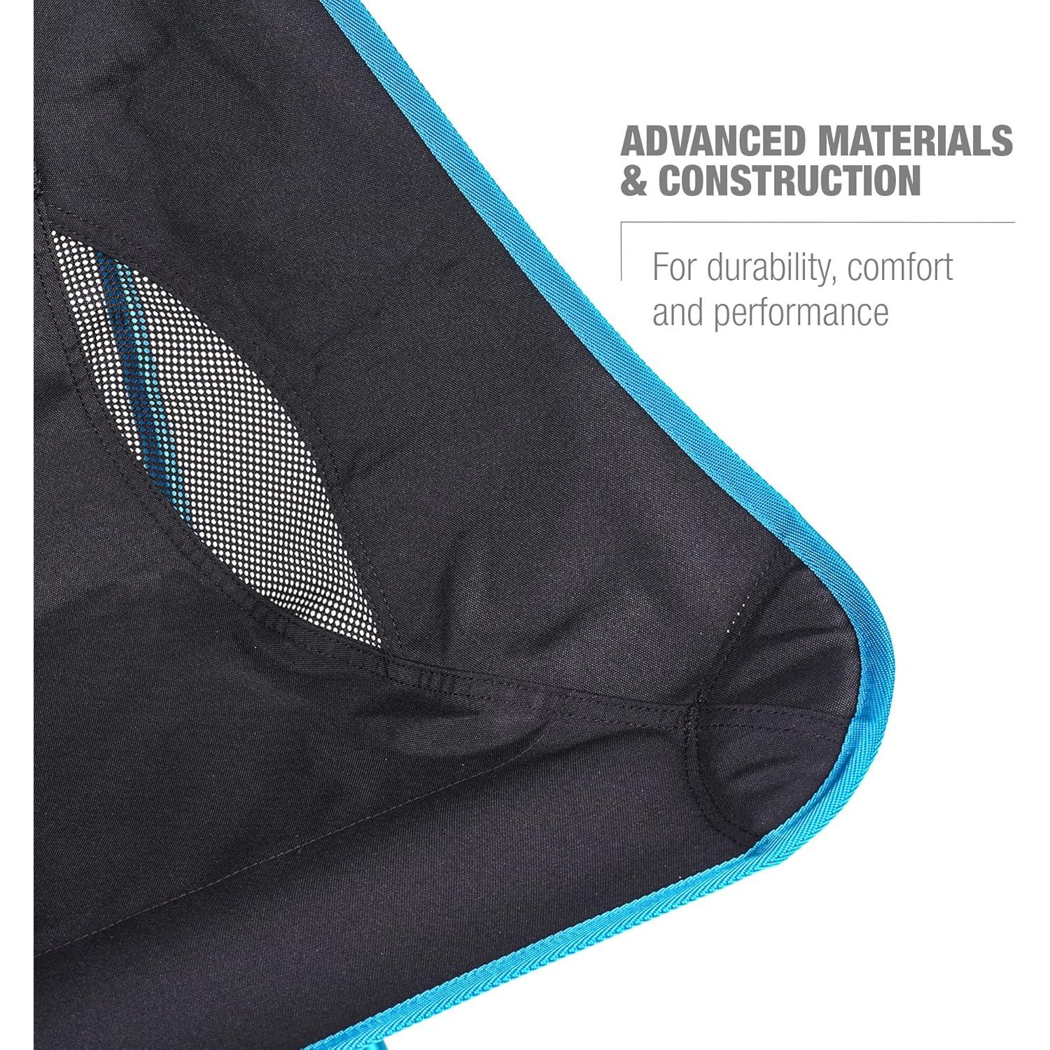 Helinox Sunset Chair Lightweight High-Back Collapsible Camping Chair Black, 3.4Ibs Outdoor Chairs, Picnic Chair, Portable Camping Chair, with Side Pockets