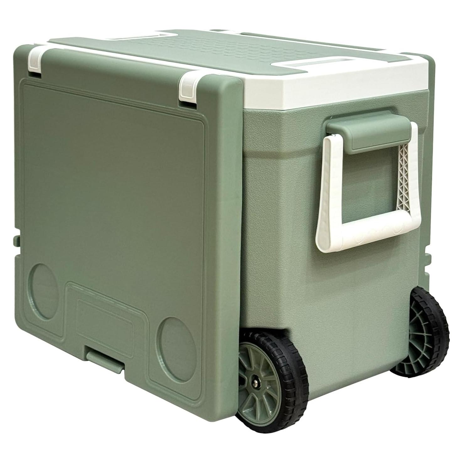 Enfriador Portátil Just-V 32L con Ruedas, Aislado, Verde