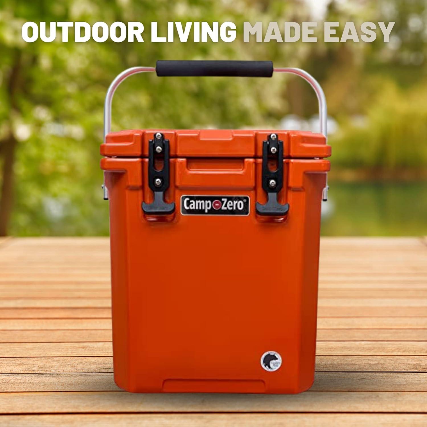 Enfriador Portátil CAMP-ZERO 16L Naranja para Camping y Picnic