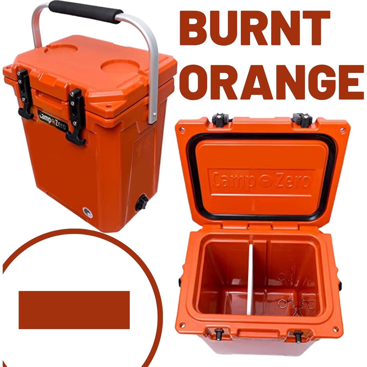 Enfriador Portátil CAMP-ZERO 16L Naranja para Camping y Picnic