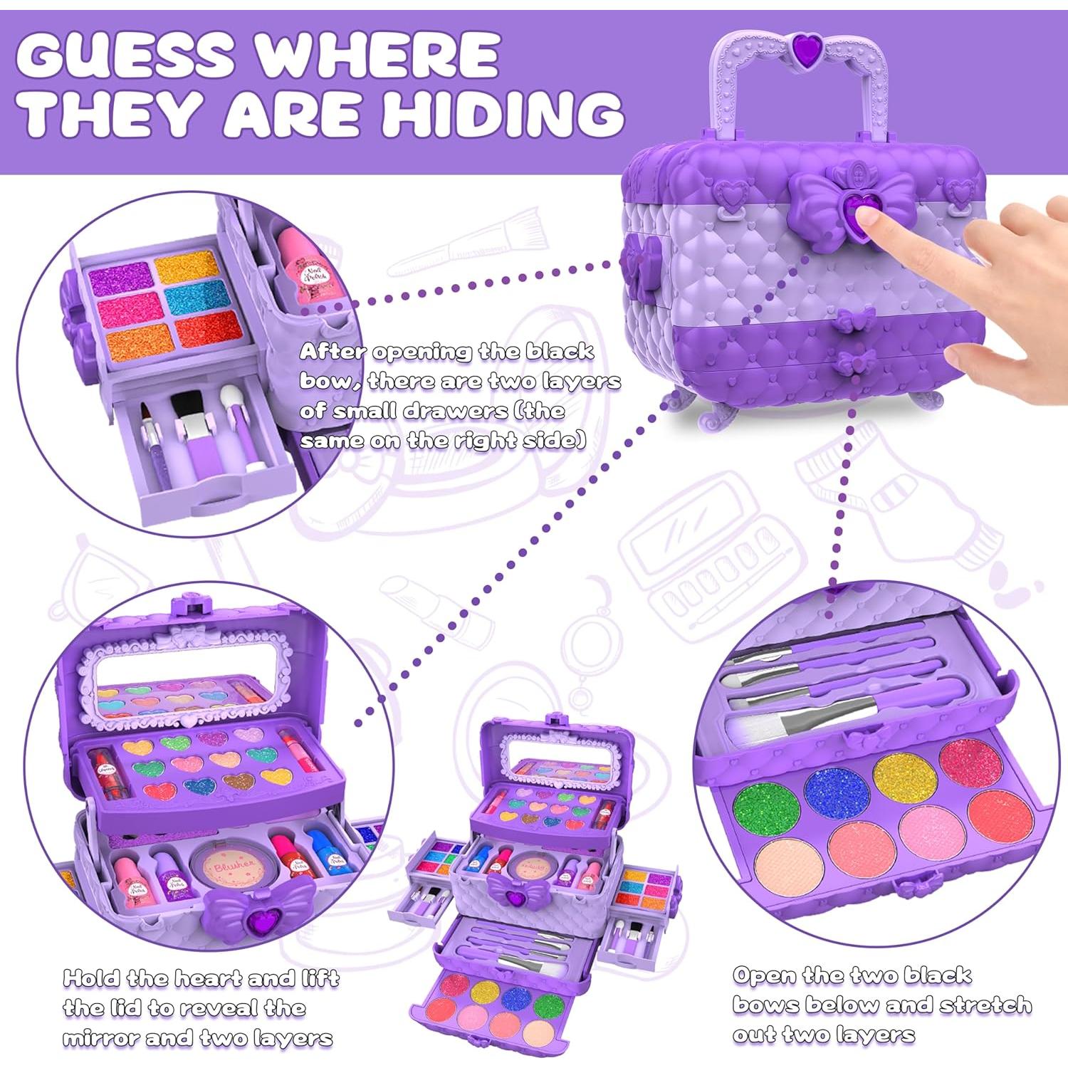 Kit de Maquillaje para Niñas 54 Piezas Dpai Púrpura