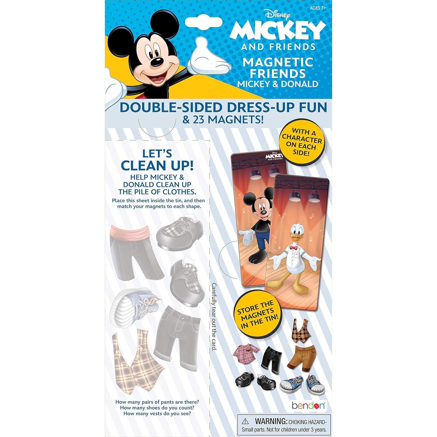 Lata de Muñecas Magnéticas Disney Mickey y Donald 23 Piezas