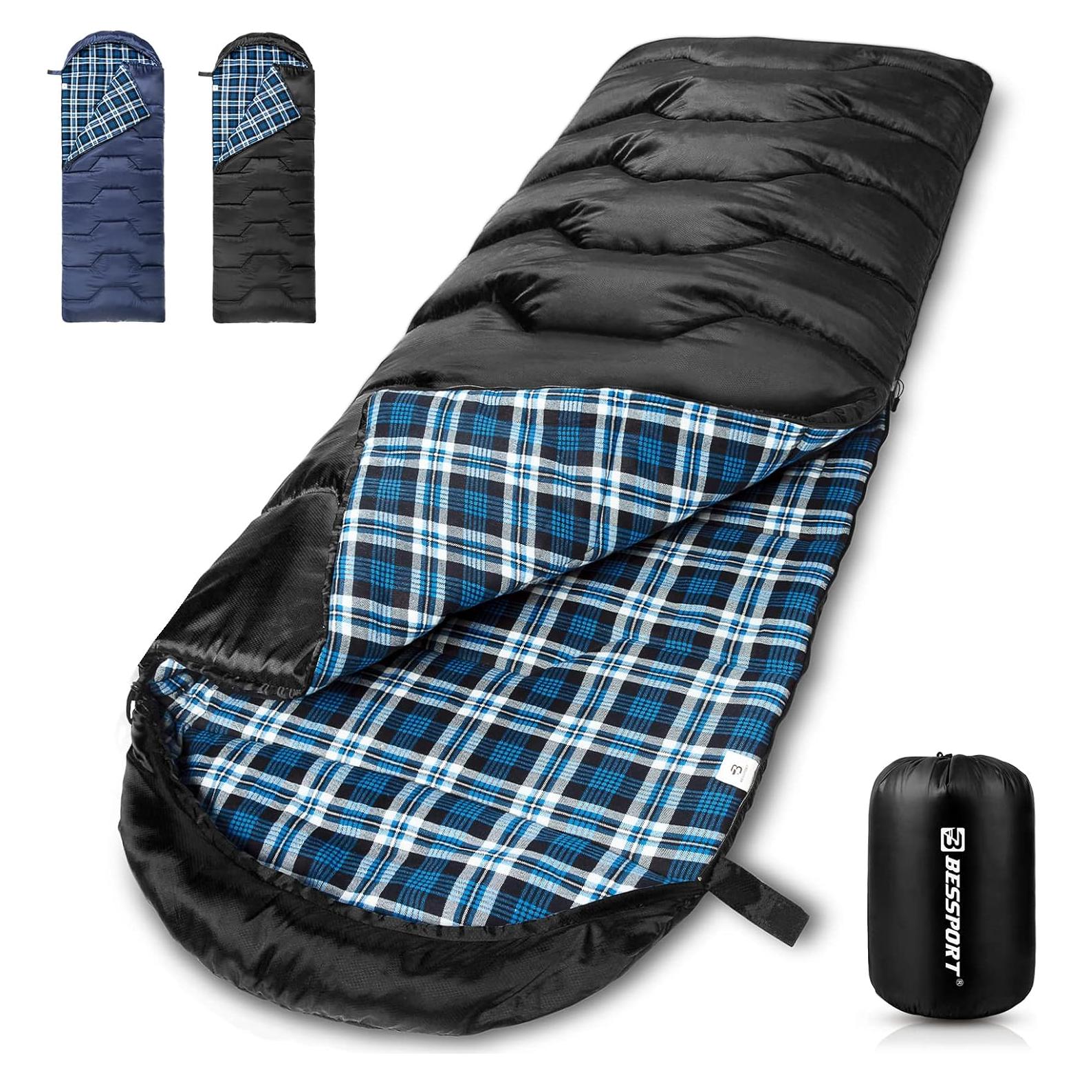 Saco de Dormir Bessport Grande Forrado de Franela -18°C