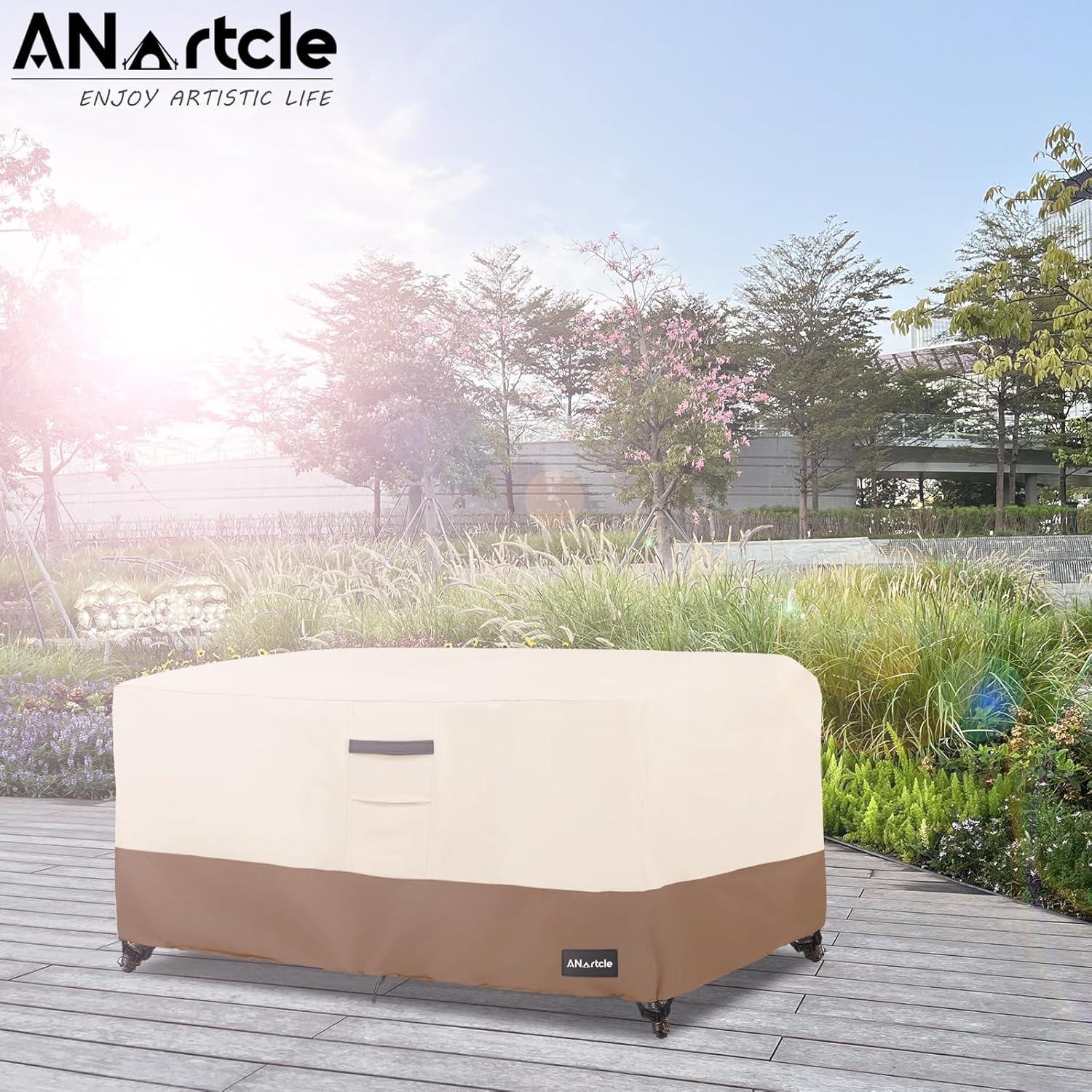 Cubierta de Mesa de Café Exterior ANartcle 121.9x71.1cm Beige