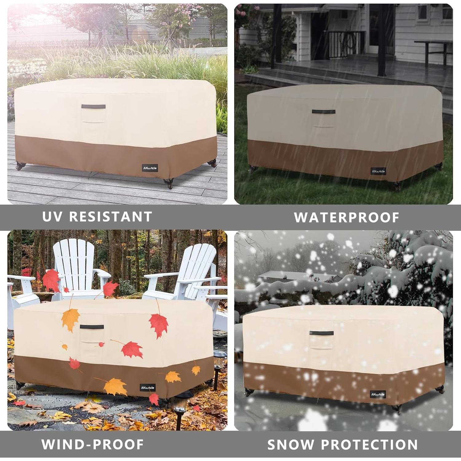 Cubierta de Mesa de Café Exterior ANartcle 121.9x71.1cm Beige