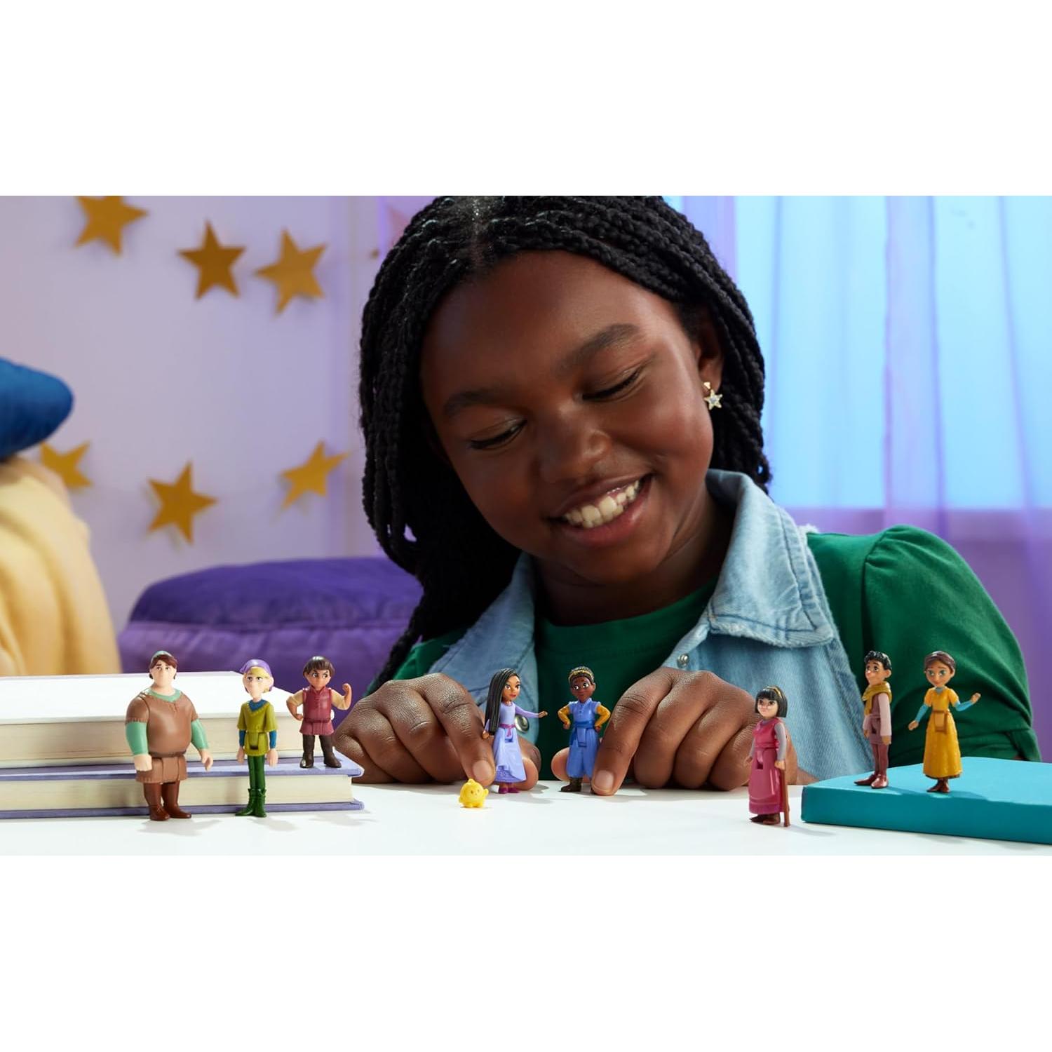 Set de Mini Muñecas Disney Wish Mattel - 8 Personajes Posables