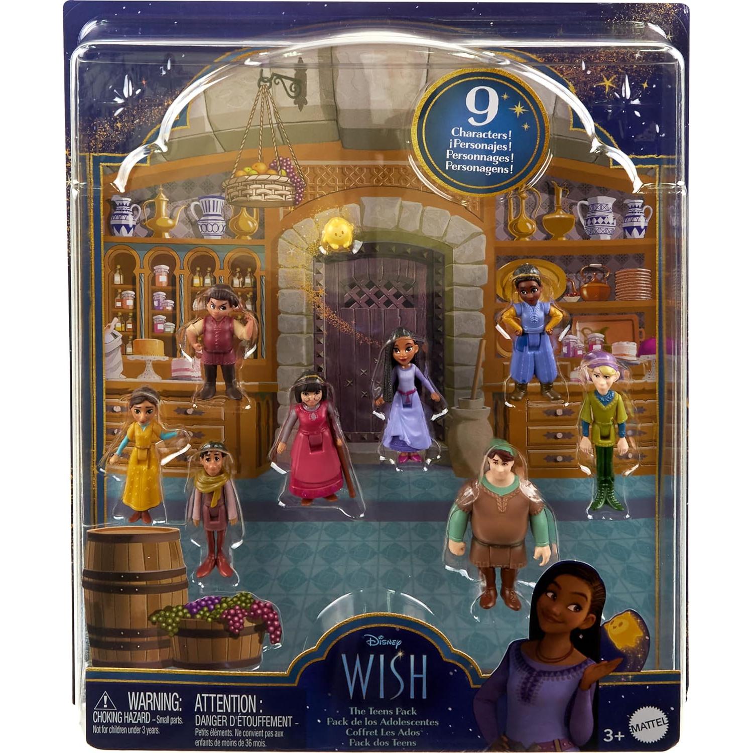 Set de Mini Muñecas Disney Wish Mattel - 8 Personajes Posables
