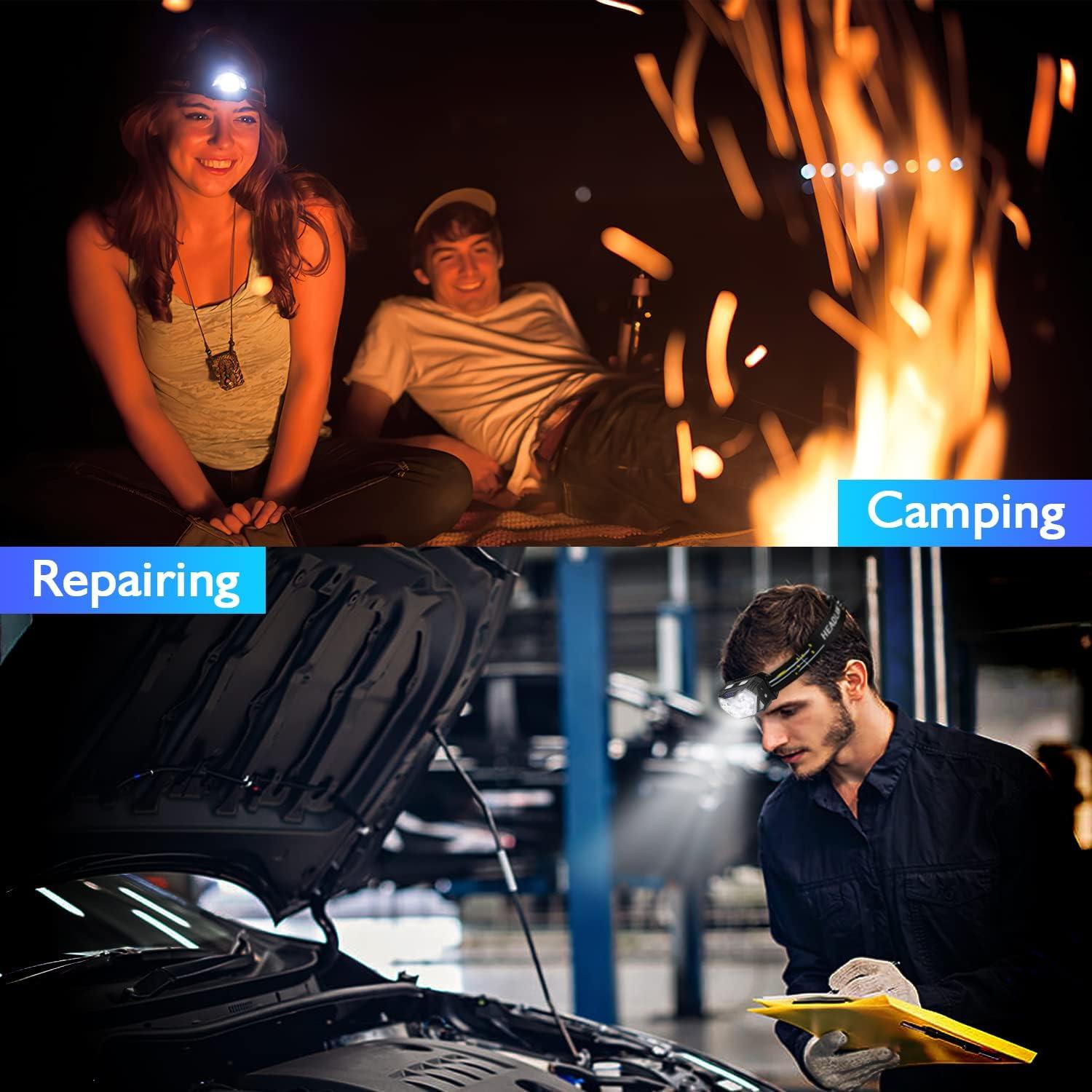 Linterna Frontal Recargable Lsnisni 2000 Lúmenes 10 Modos