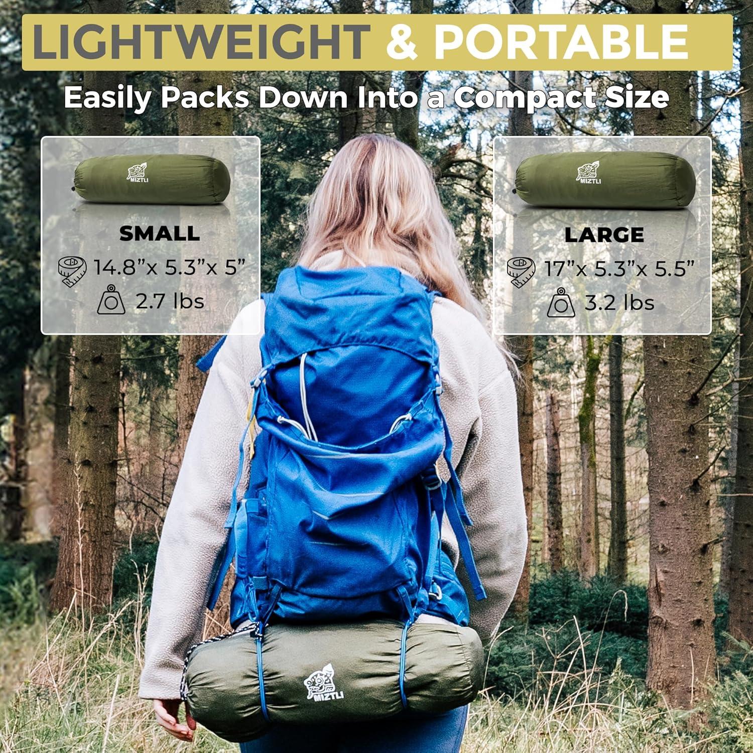 Hamaca de Camping Miztli Doble 2.69m x 1.40m con Red