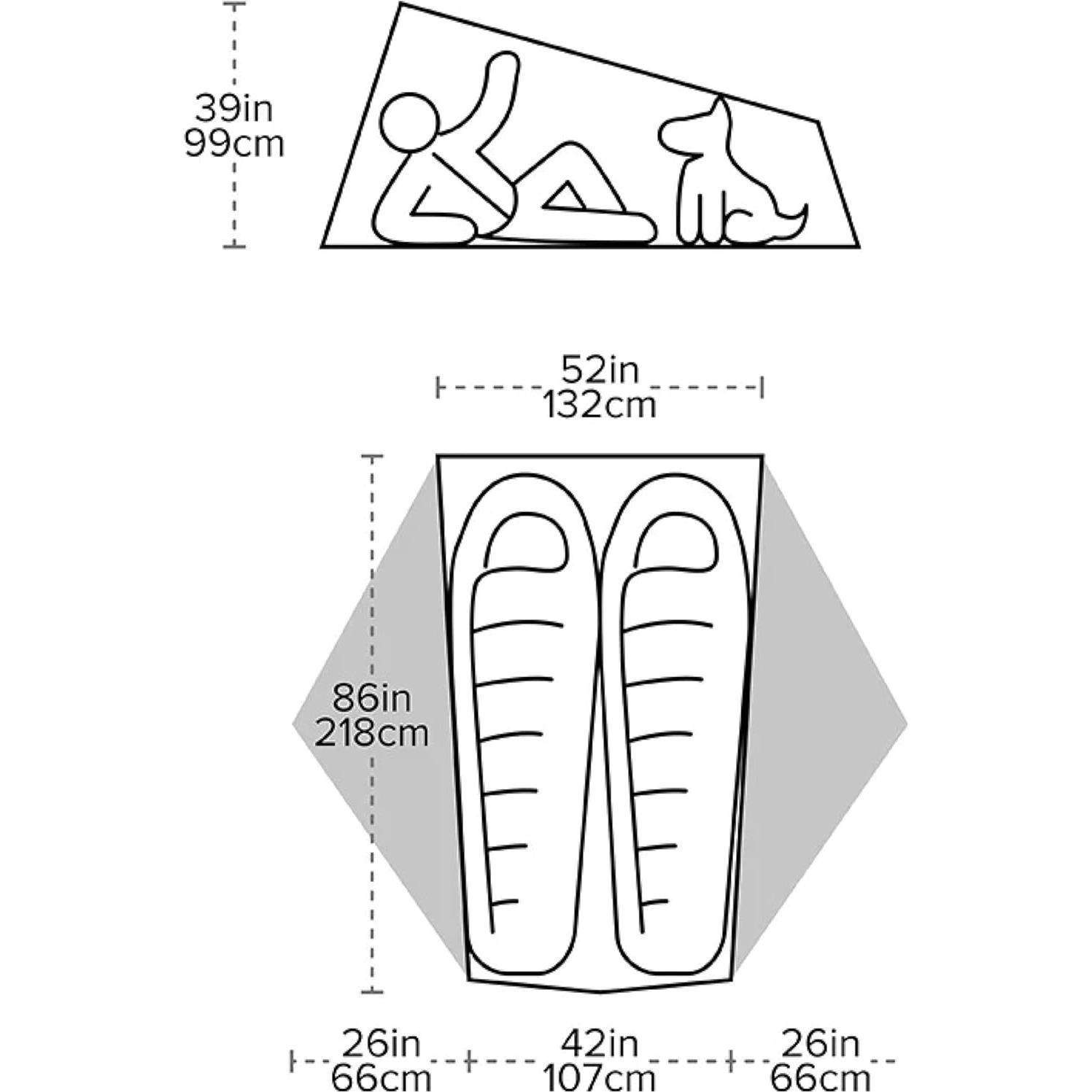 Tienda Big Agnes Tiger Wall UL 2 Personas Ultraligera Gris