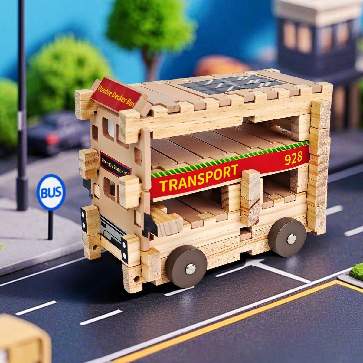 Juego de Bloques de Madera Jovi-mindly 101 Piezas para Niños