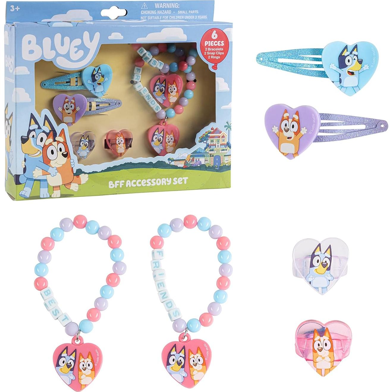 Set de Joyería para Niñas Luv Her BFF 6 Piezas con Anillos y Pulseras