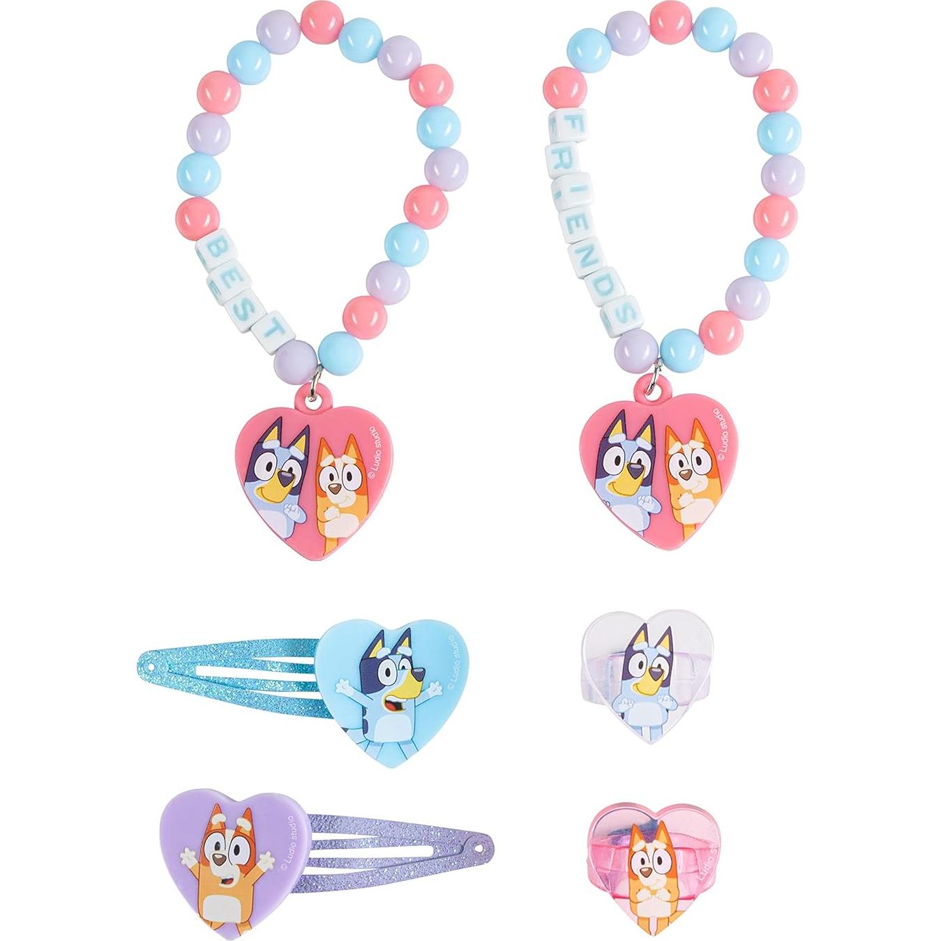 Set de Joyería para Niñas Luv Her BFF 6 Piezas con Anillos y Pulseras