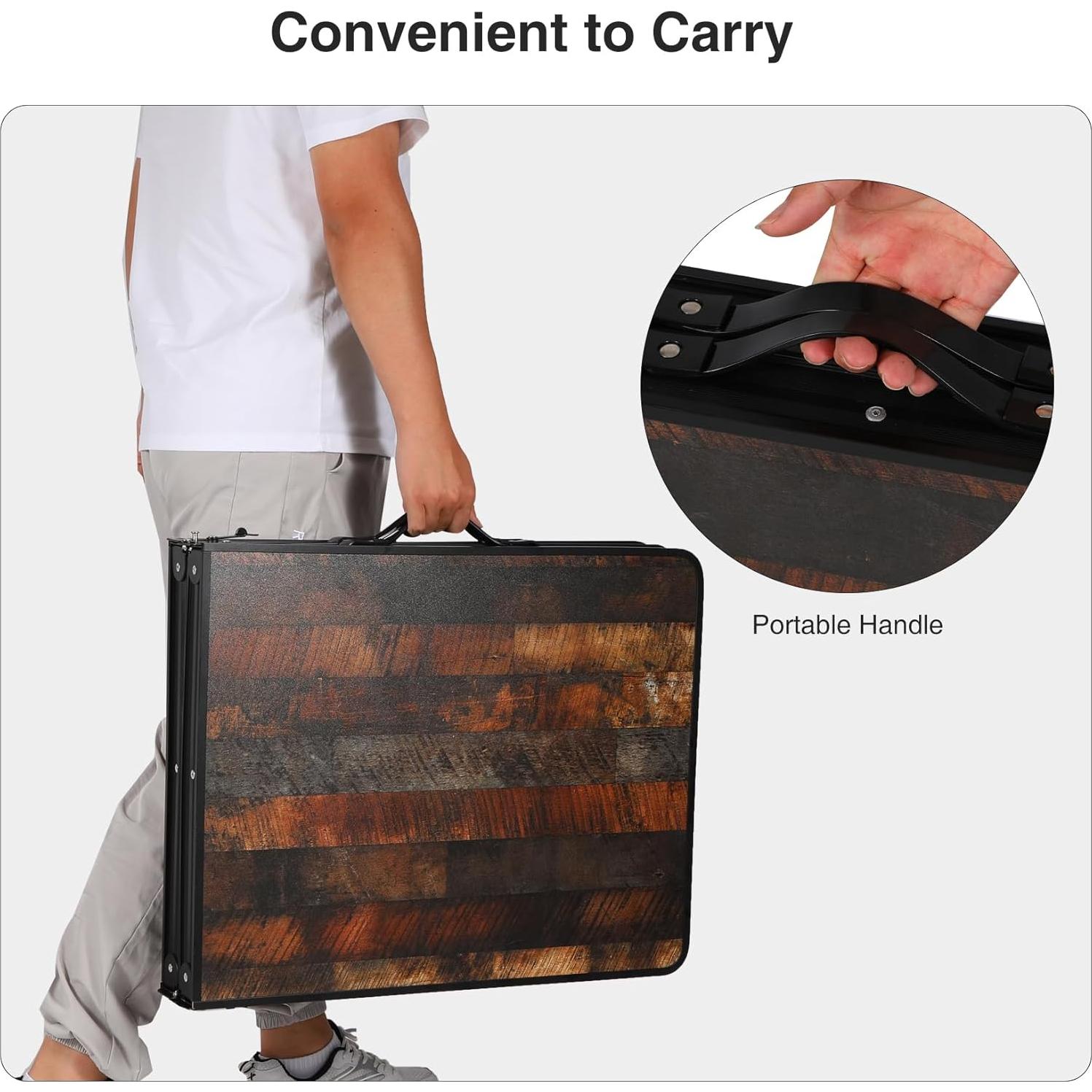 Mesa de Cocina Plegable REDCAMP con Fregadero 48x19x76cm