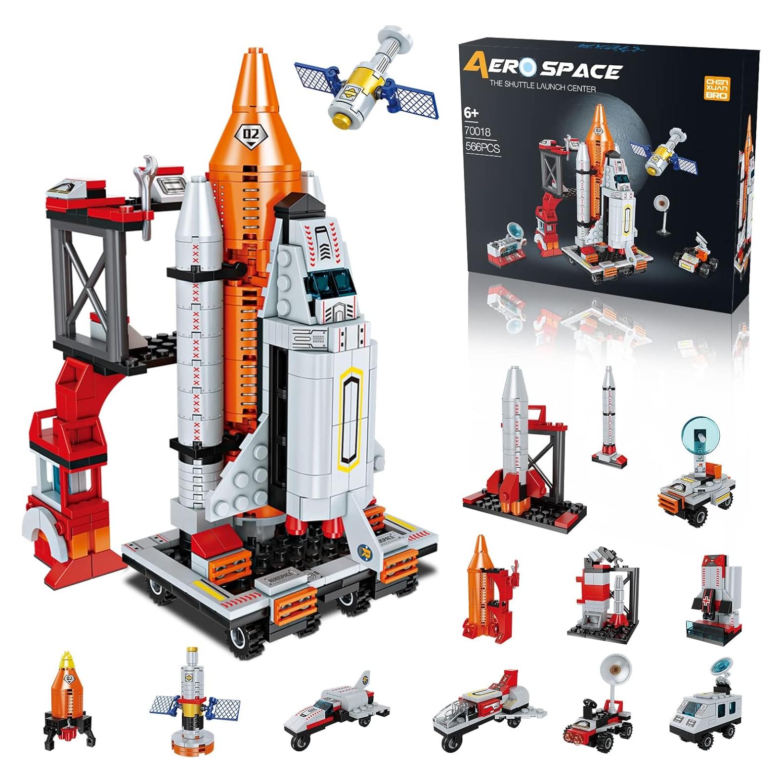 Juguete de Construcción Espacial Linxi 12-en-1 566 PCS