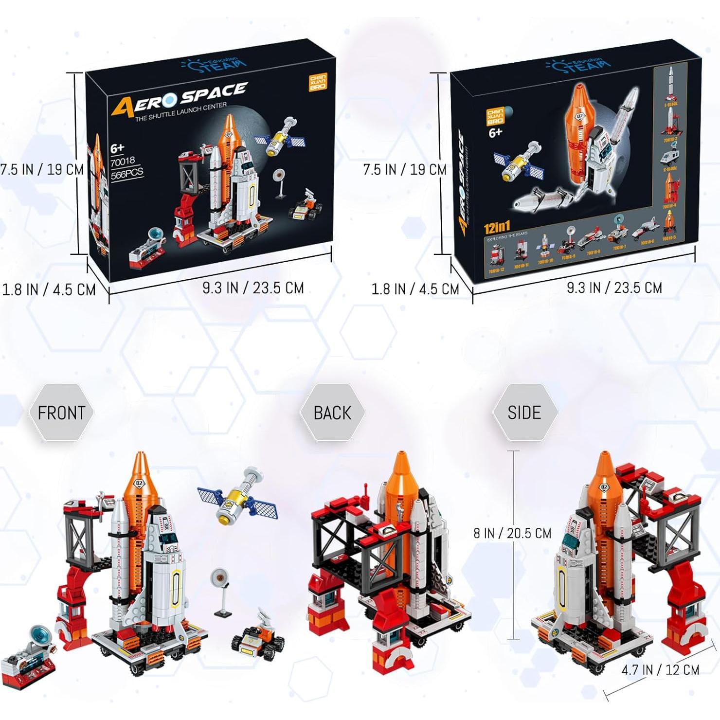 Juguete de Construcción Espacial Linxi 12-en-1 566 PCS