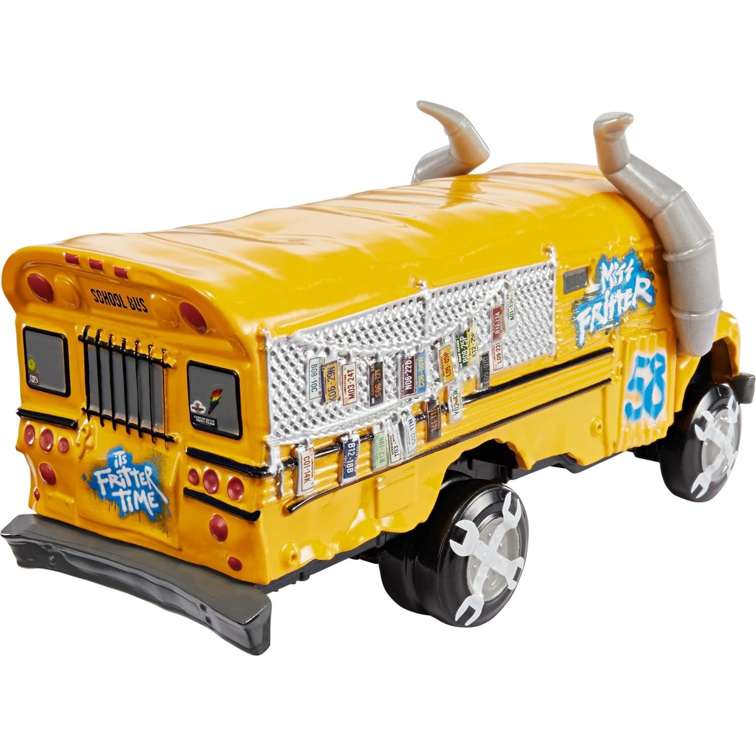 Vehículo Juguete Disney Cars Miss Fritter 1:55 Mattel