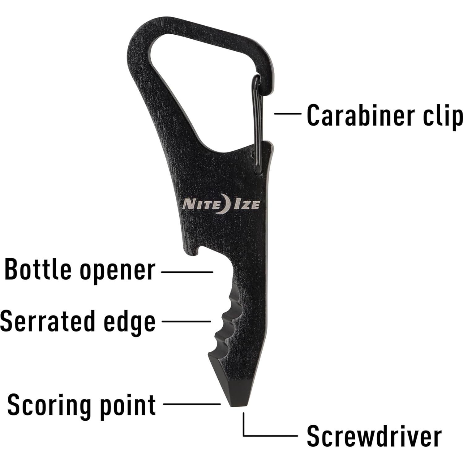 Herramienta Multiusos Nite Ize ClipKey - Negro, 6.99 cm