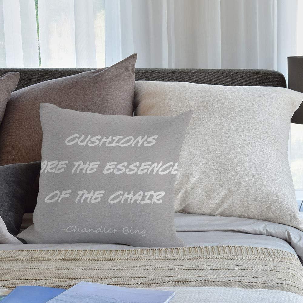 HGOD DESIGNS Cushions are The Essence of The Chair Quote Pillow Case 18X18 inches Squares Couch Sofa Cushion Covers Cotton Linen