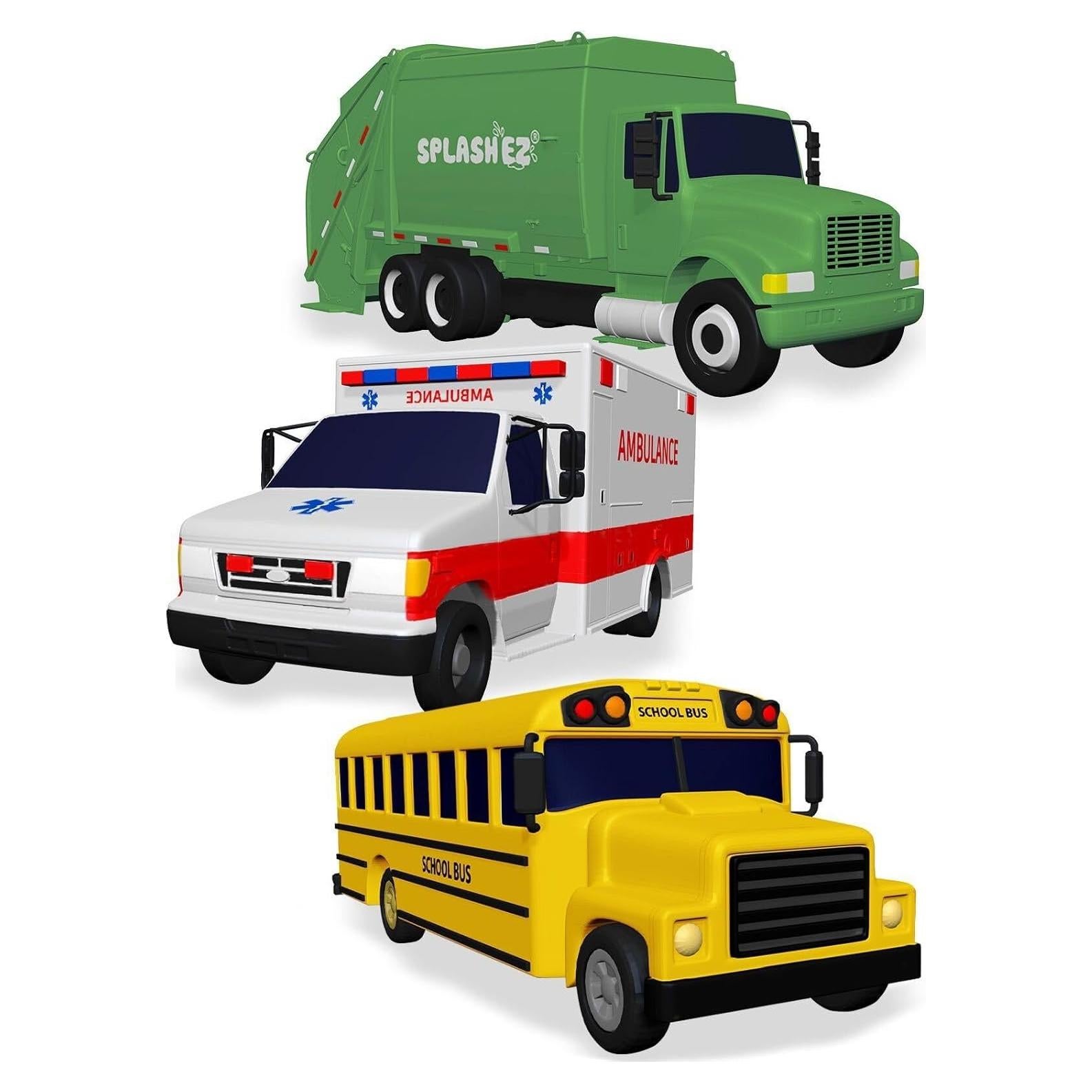 Juguetes de baño sin moho SplashEZ - Set de vehículos para niños