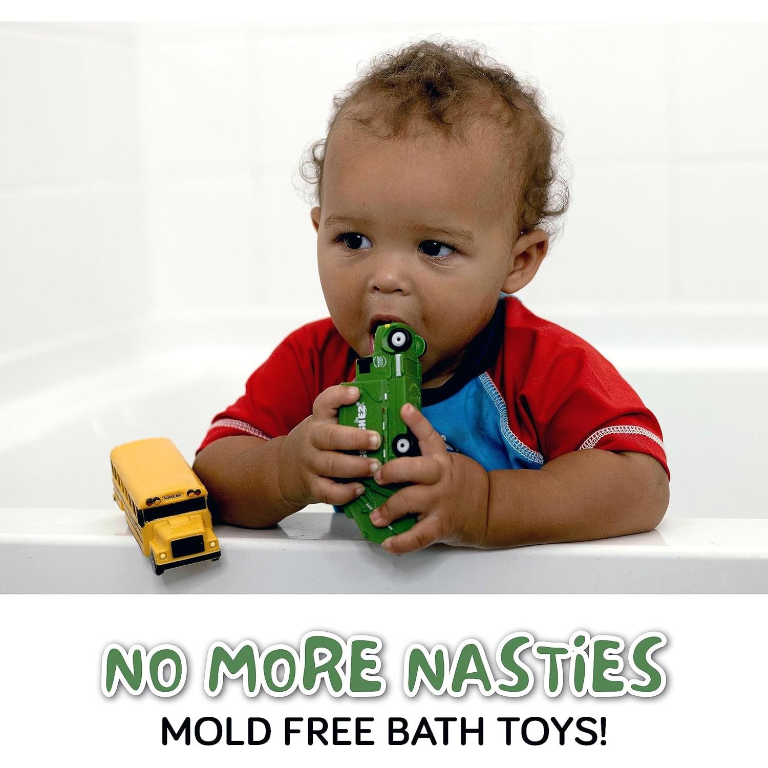 Juguetes de baño sin moho SplashEZ - Set de vehículos para niños