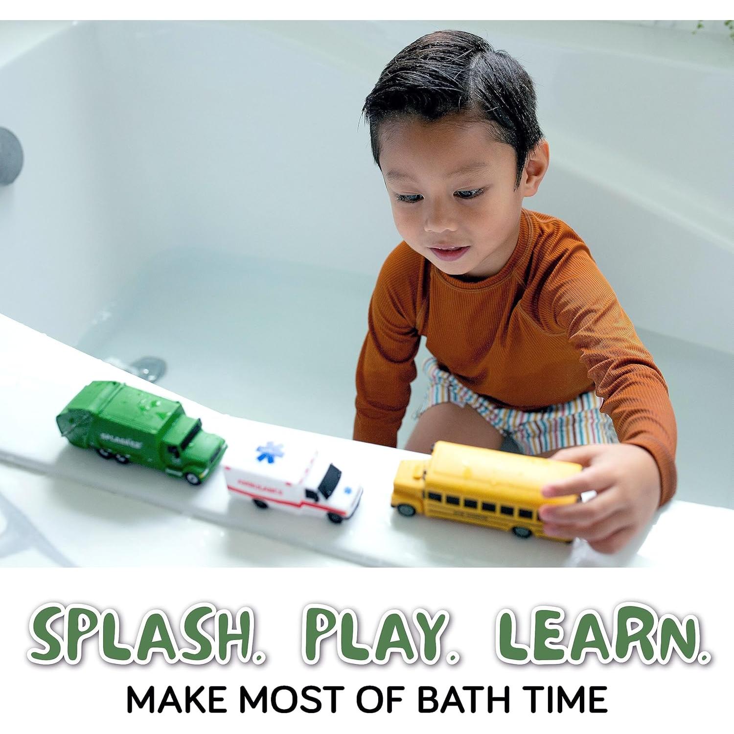 Juguetes de baño sin moho SplashEZ - Set de vehículos para niños