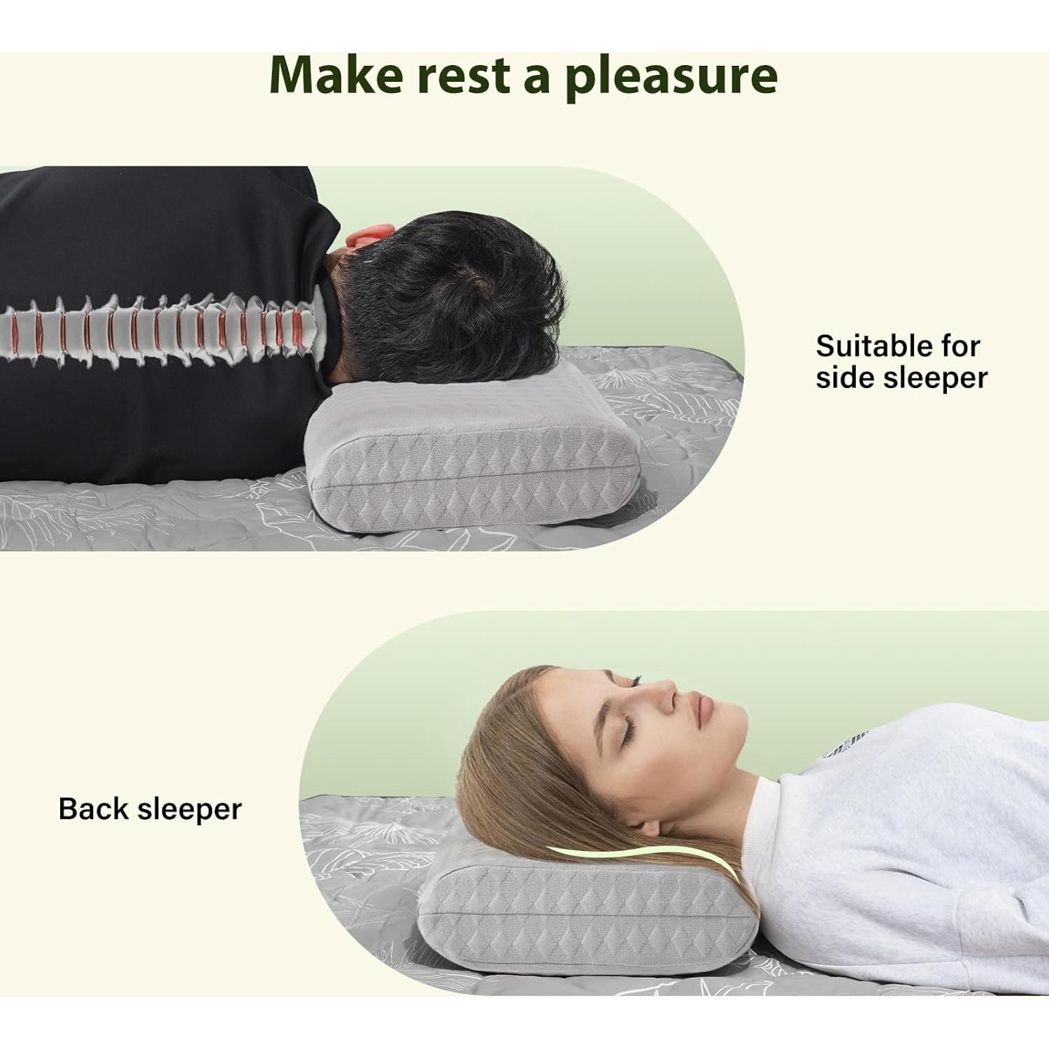 Almohada de Camping ENITYA 2 Pack Espuma con Memoria Gris