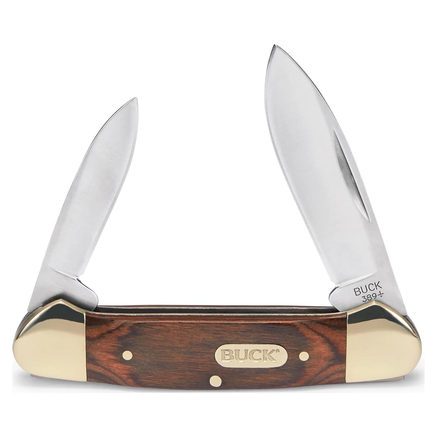 Cuchillo de bolsillo Buck 389 Canoe 2 hojas acero inoxidable