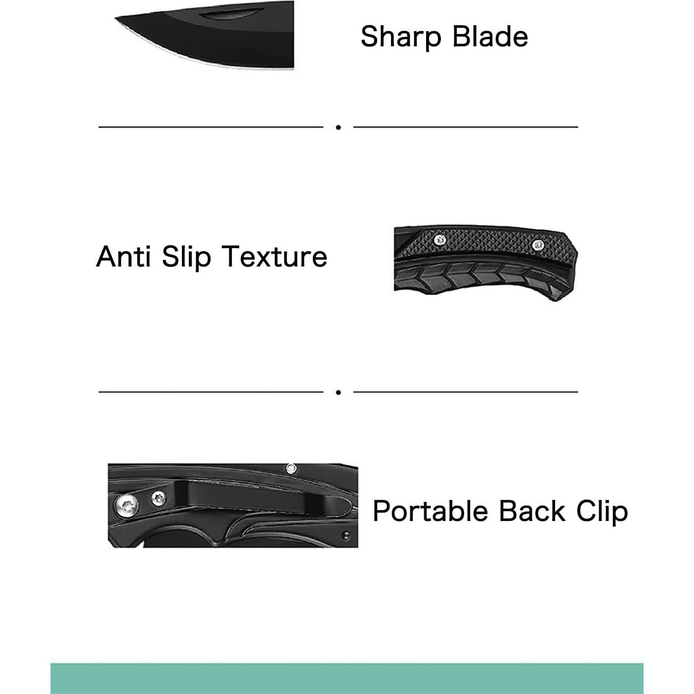 Cuchillo de bolsillo plegable Gerderk 6.8 cm acero inoxidable