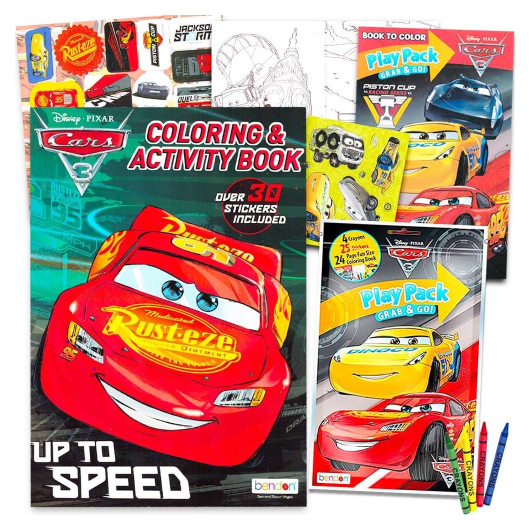 Conjunto de Libros para Colorear Disney Cars Rayo McQueen