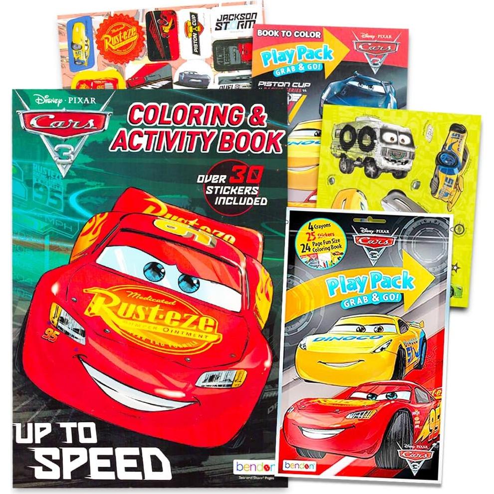 Conjunto de Libros para Colorear Disney Cars Rayo McQueen
