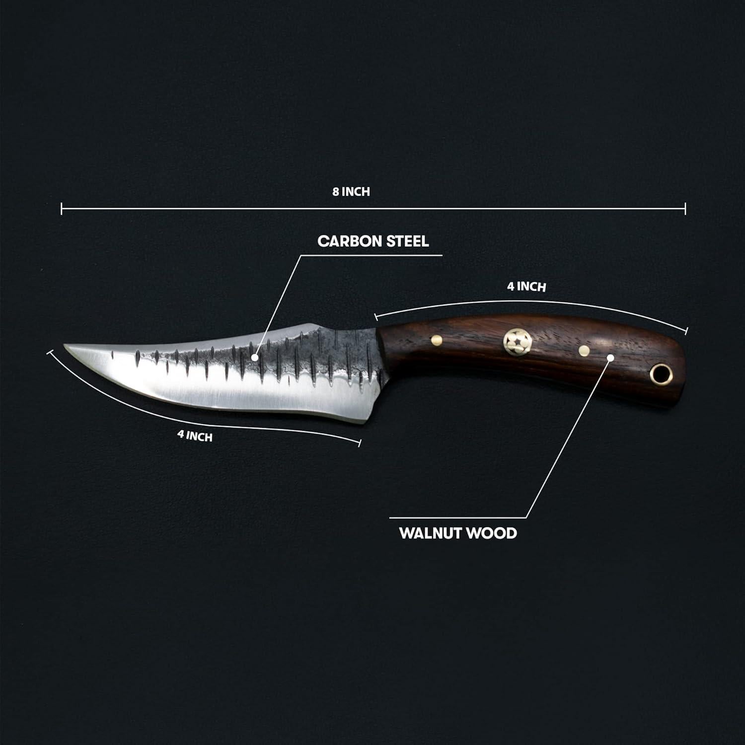Cuchillo de Desollado Titan International Knives 3.7" Acero Carbono