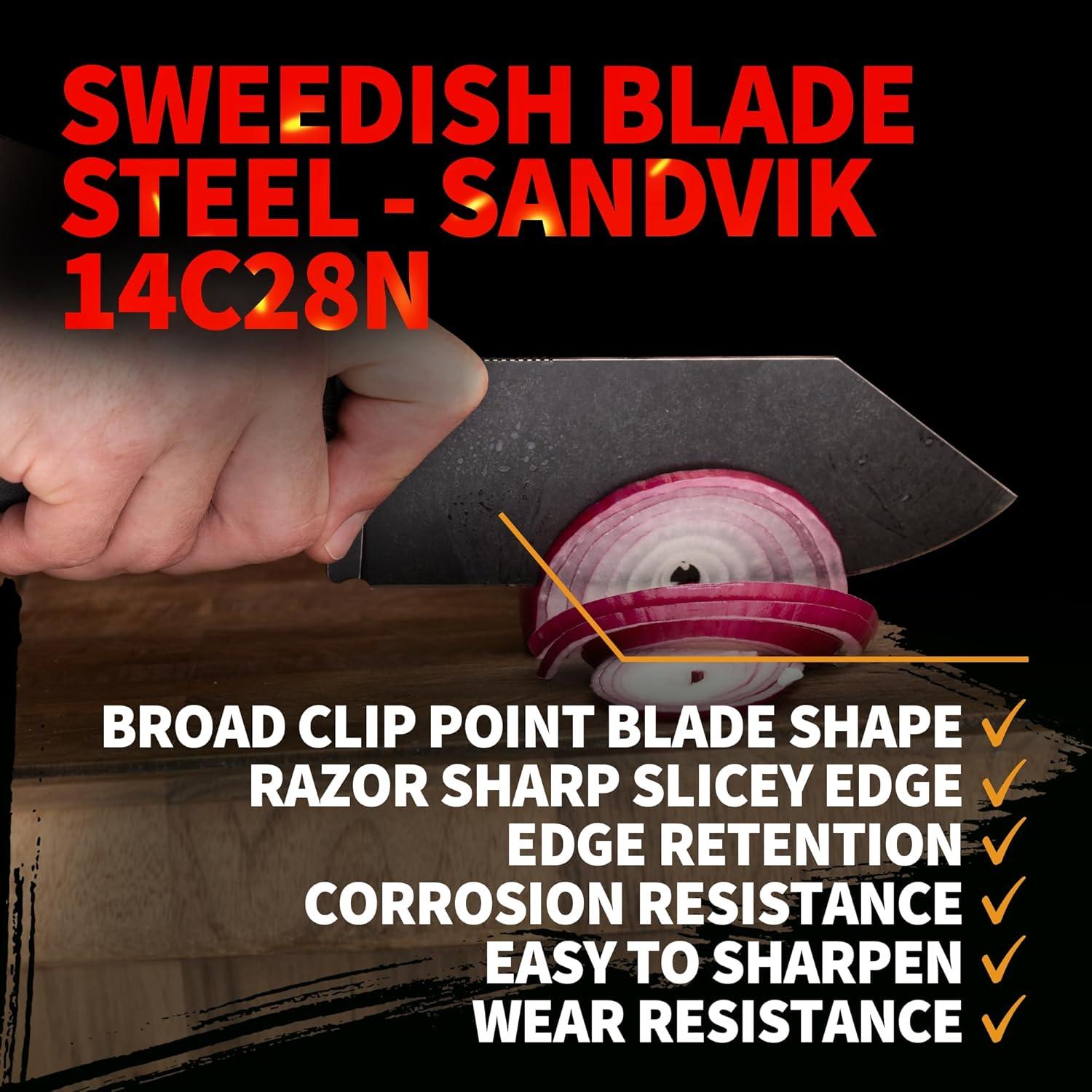 Cuchillo de Chef Grizzly V2 Off-Grid 15.5 cm Acero Sandvik