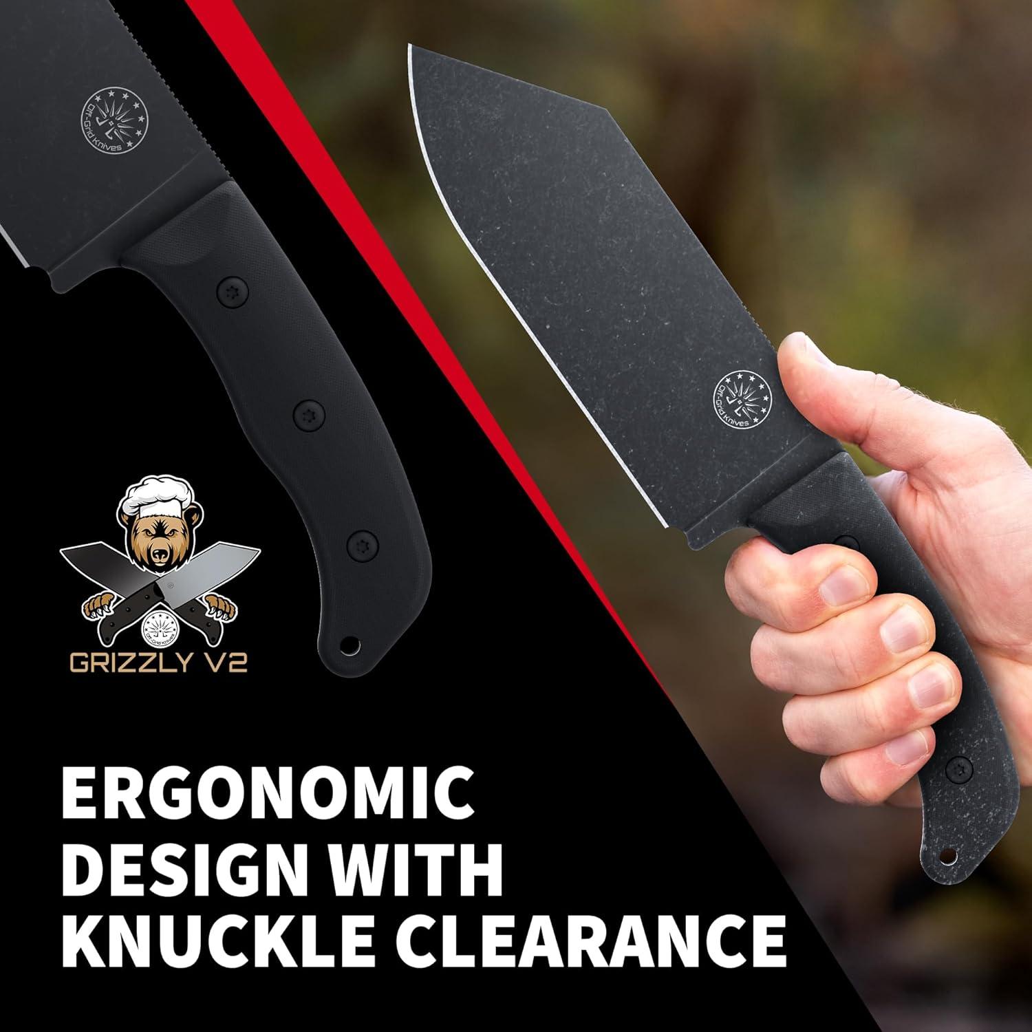 Cuchillo de Chef Grizzly V2 Off-Grid 15.5 cm Acero Sandvik