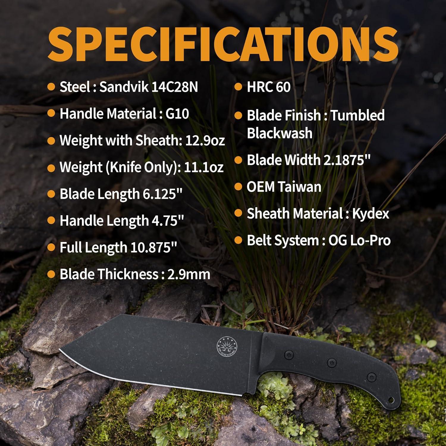 Cuchillo de Chef Grizzly V2 Off-Grid 15.5 cm Acero Sandvik