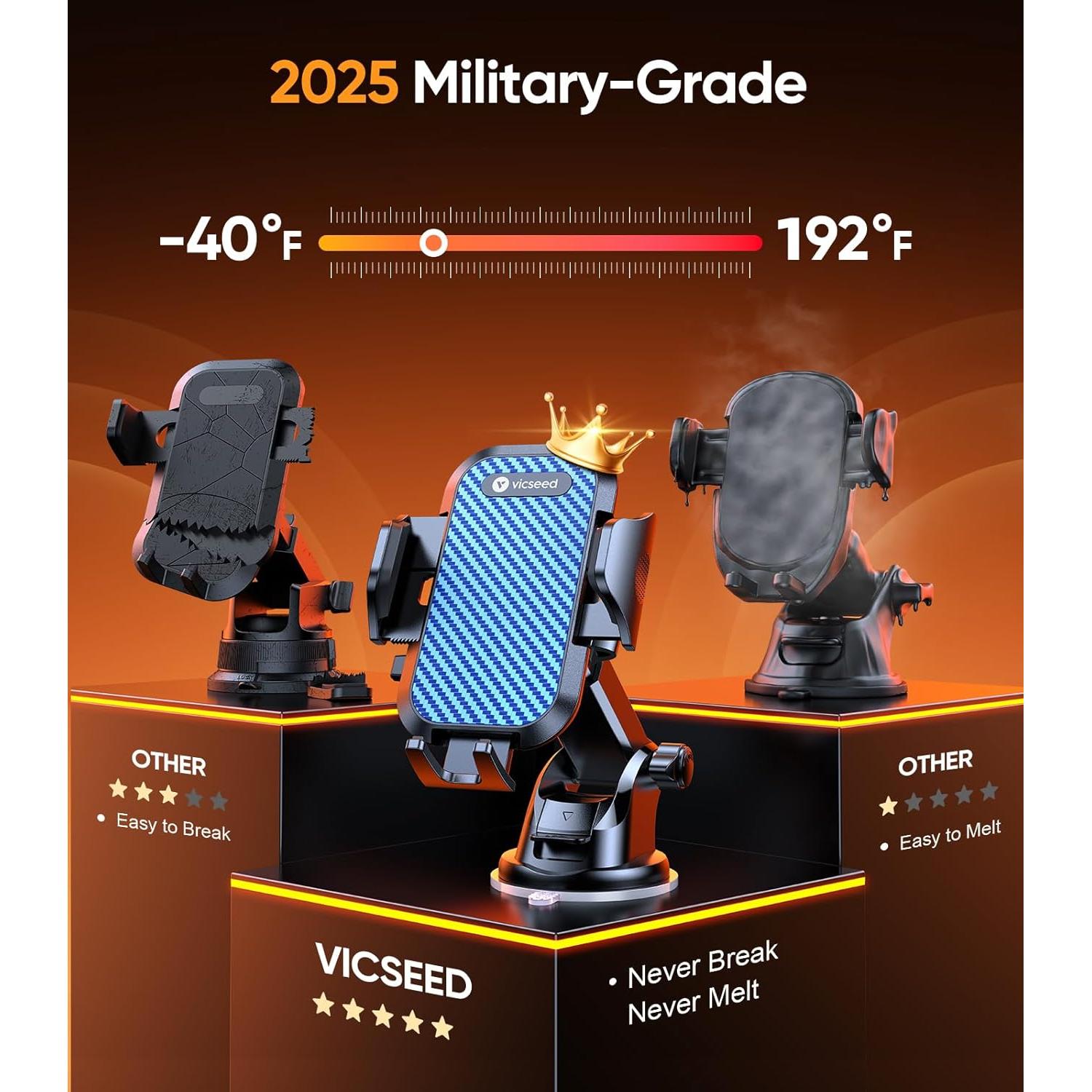 Soporte de Teléfono para Coche VICSEED Azul Ajustable 331g