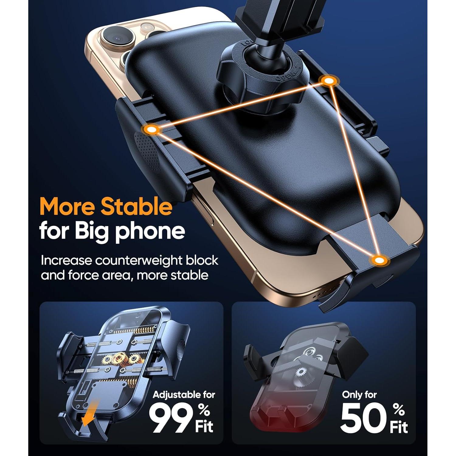 Soporte de Teléfono para Coche VICSEED Azul Ajustable 331g