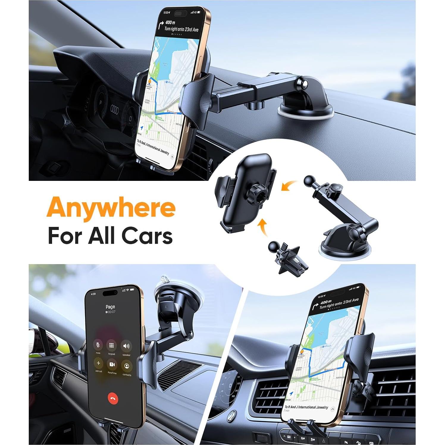 Soporte de Teléfono para Coche VICSEED Azul Ajustable 331g