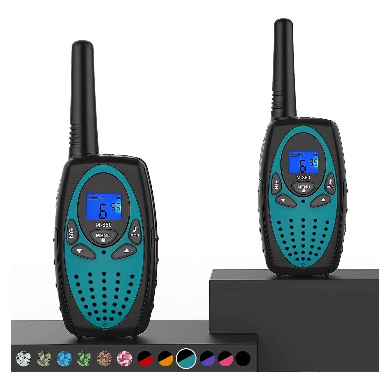 Walkie Talkies Topsung M-880B Azul - Paquete de 2, 22 Canales