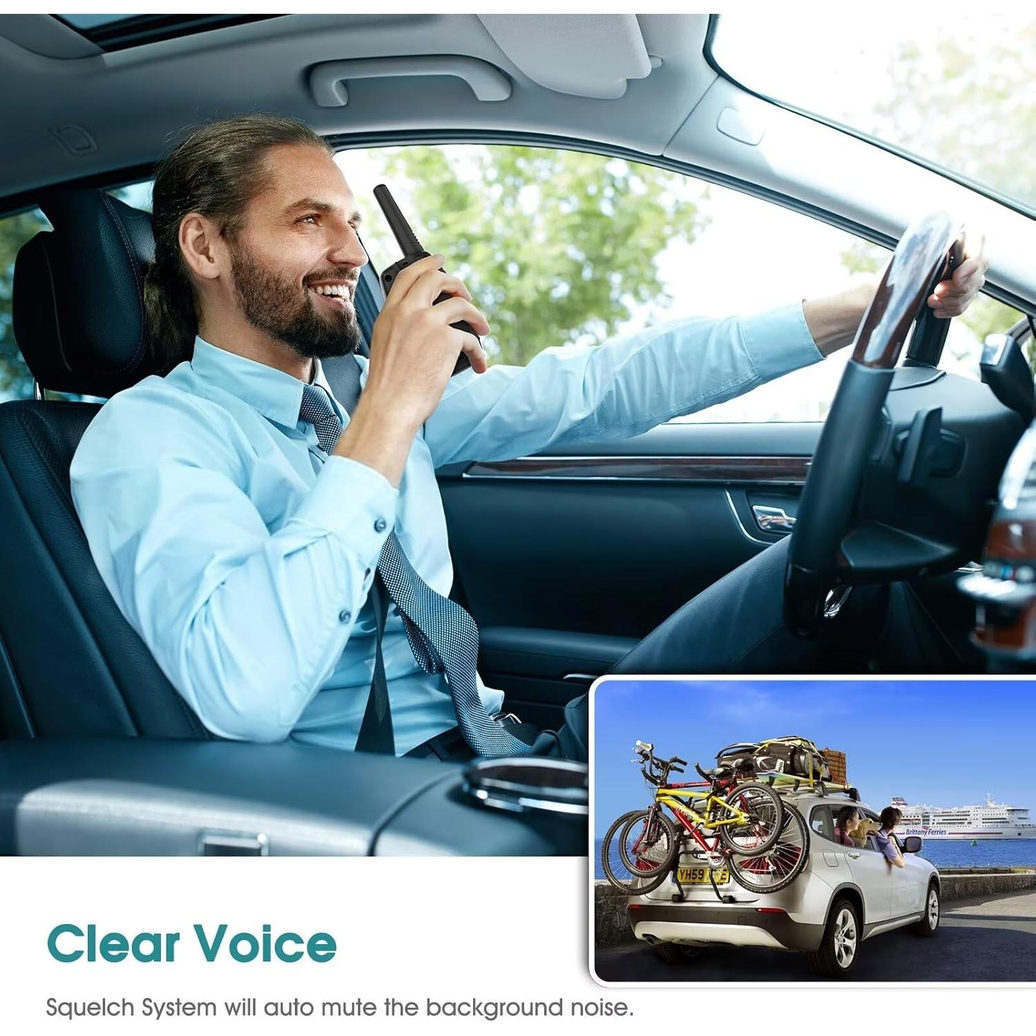 Walkie Talkies Topsung M-880B Azul - Paquete de 2, 22 Canales