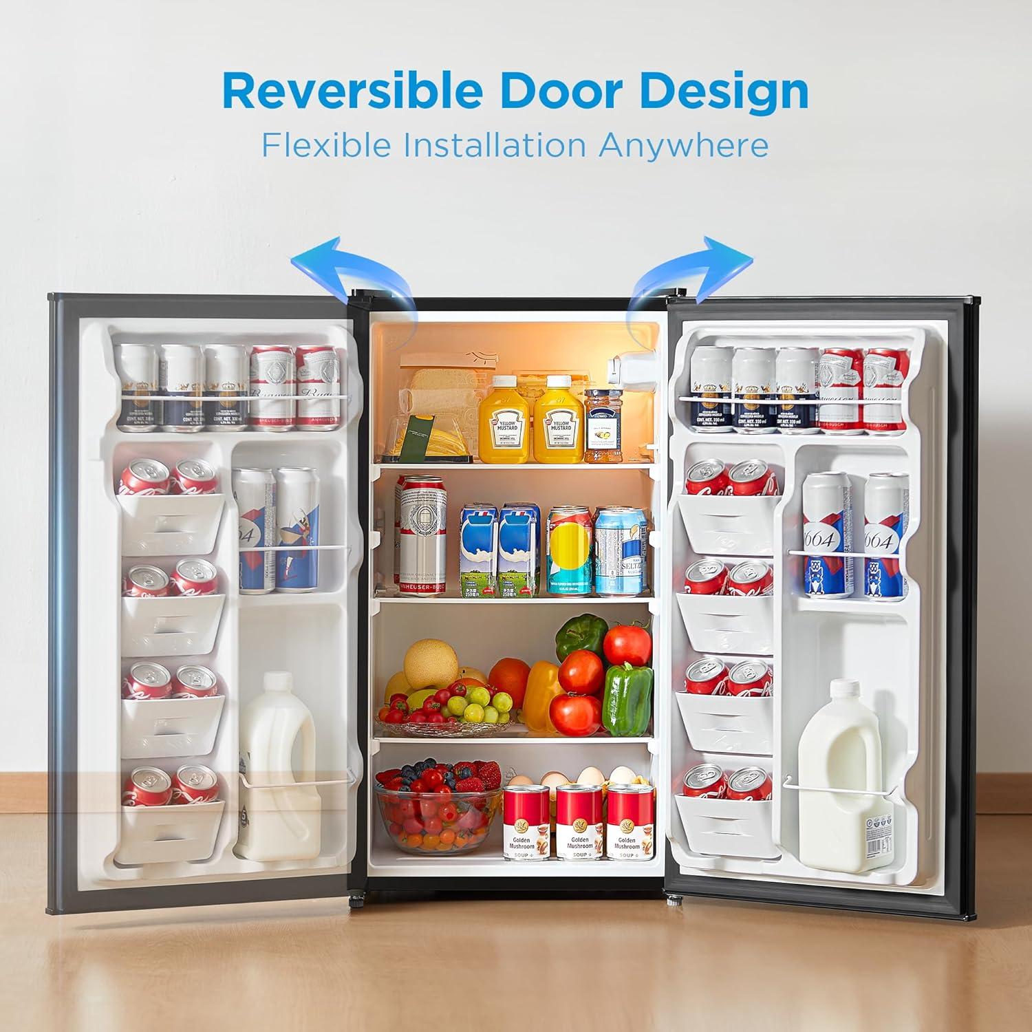 Midea MERM33S1ABB 3.3 Cubic Feet Compact Refrigerator, Black