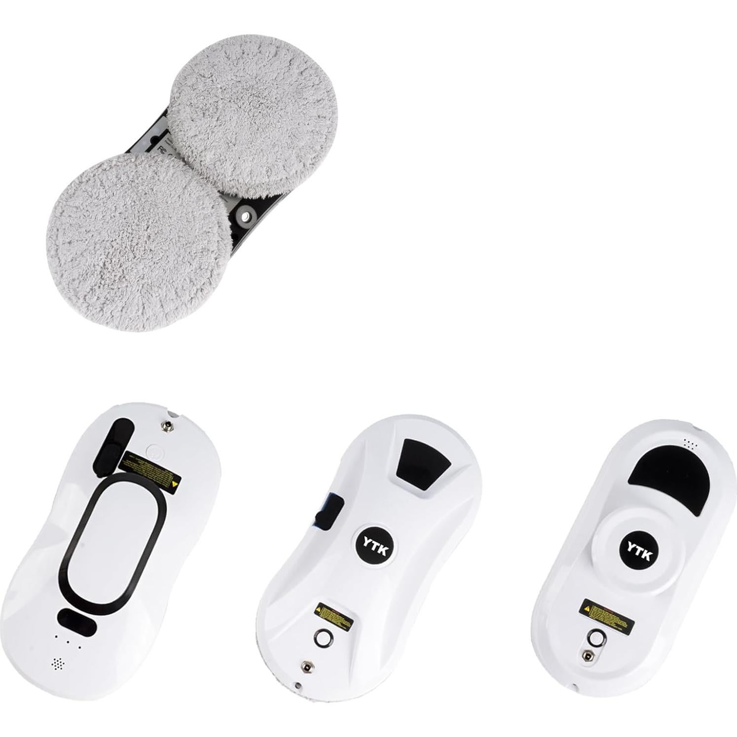 Replacement Pads for Window Cleaning Robot,Cleaning Pad for Window Cleaner Robot Washable Sweeping Fiber Material and Reusable Microfiber Cloth 12pcs (Round)