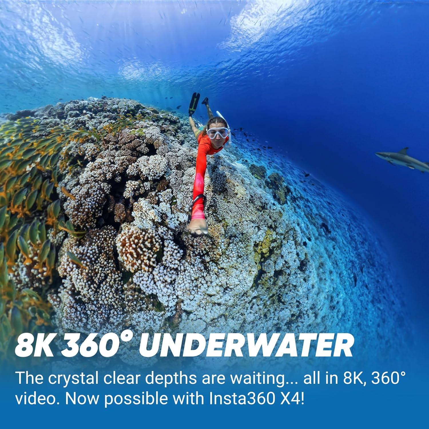 Cámara de acción 360 Insta360 X4 Bundle 8K a prueba de agua