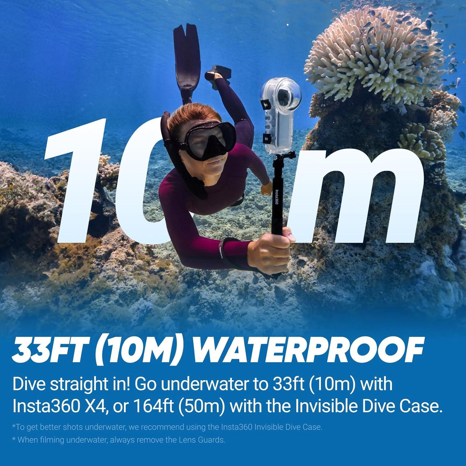 Cámara de acción 360 Insta360 X4 Bundle 8K a prueba de agua