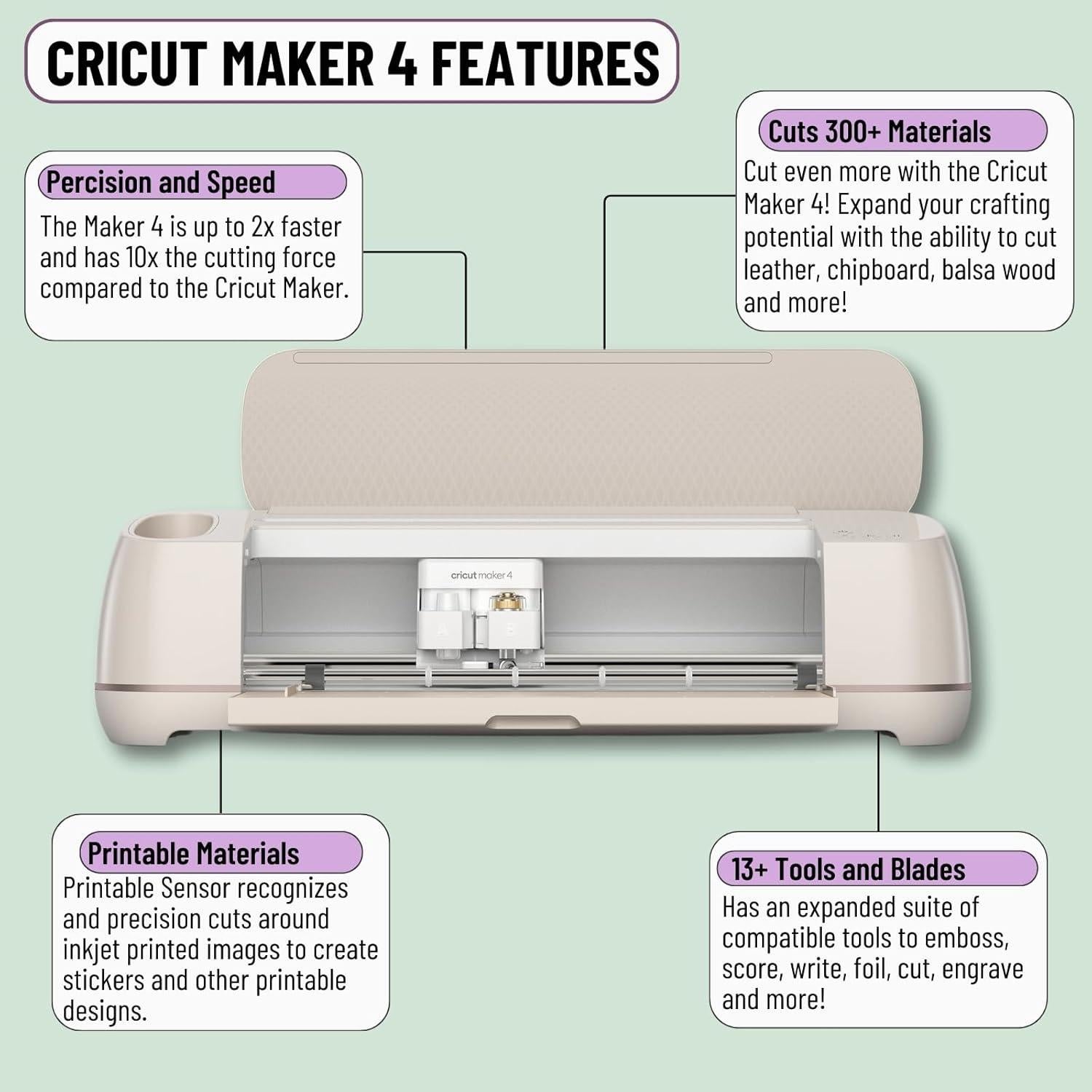 Cricut Maker 4 + EasyPress 3 - Máquina de Corte y Prensa de Calor
