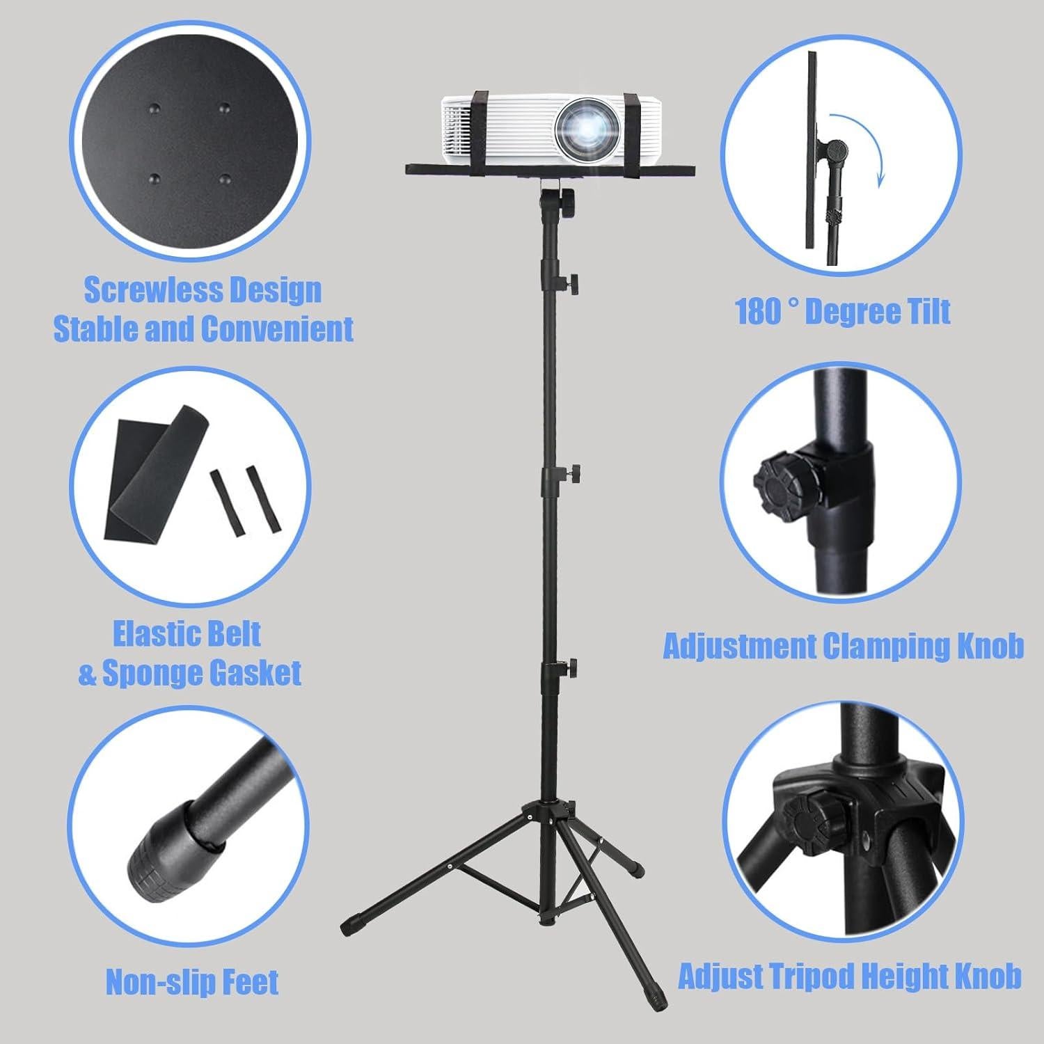 Soporte de trípode ajustable Kereal para proyector y laptop