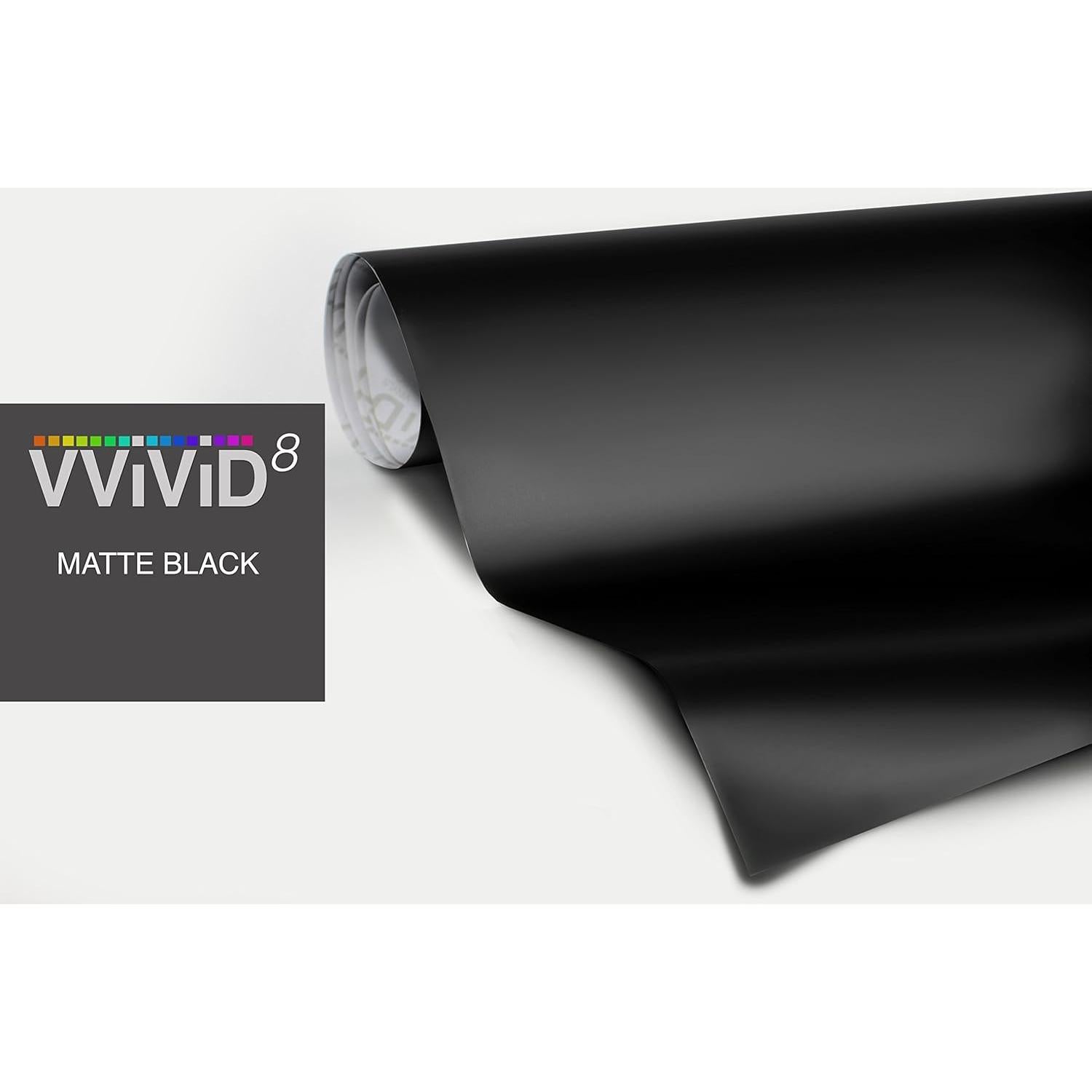 Vinilo Envoltura Automotriz Negro Mate VViViD 0.15m x 1.52m