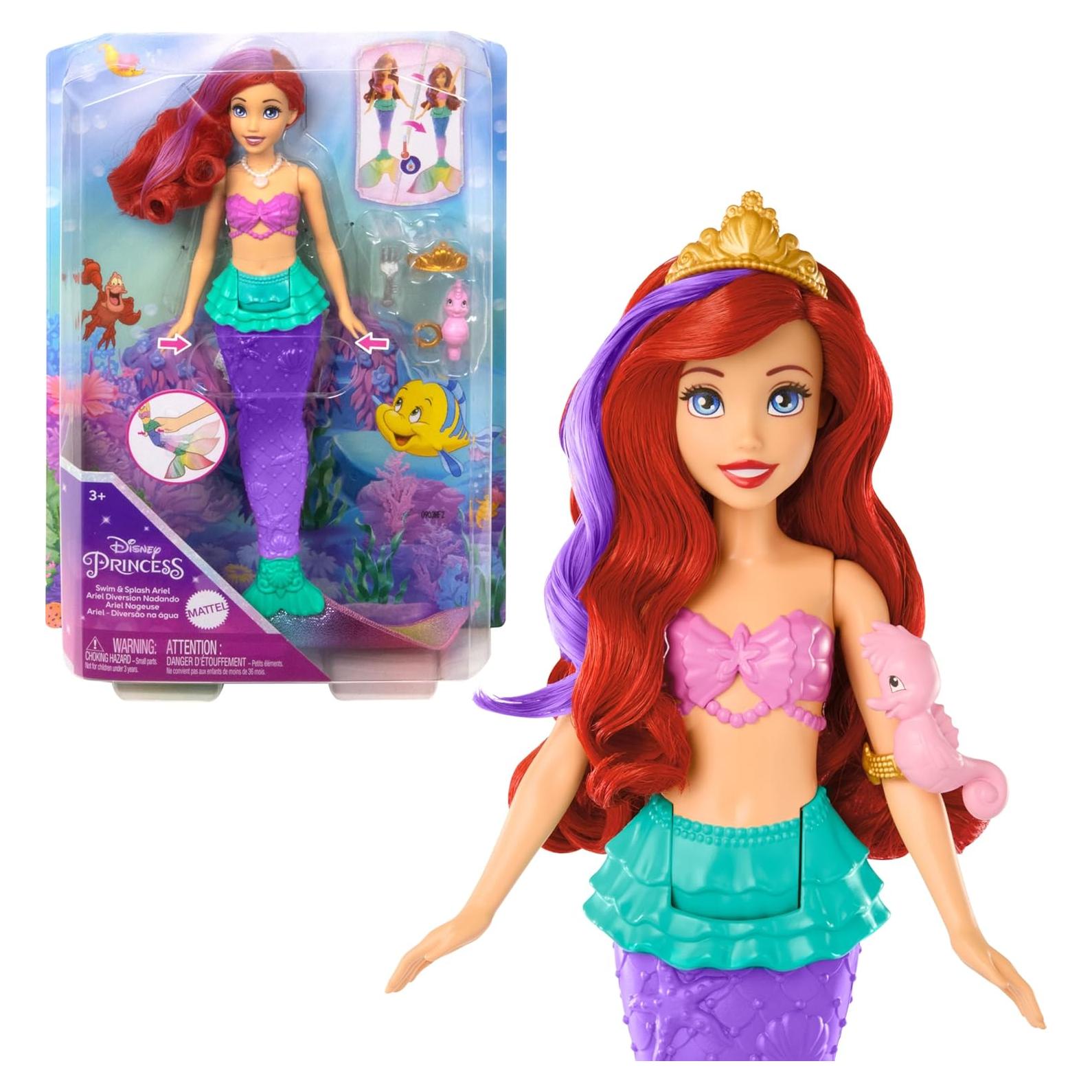 Muñeca Sirena Ariel Disney Mattel con Cambio de Color 25 cm