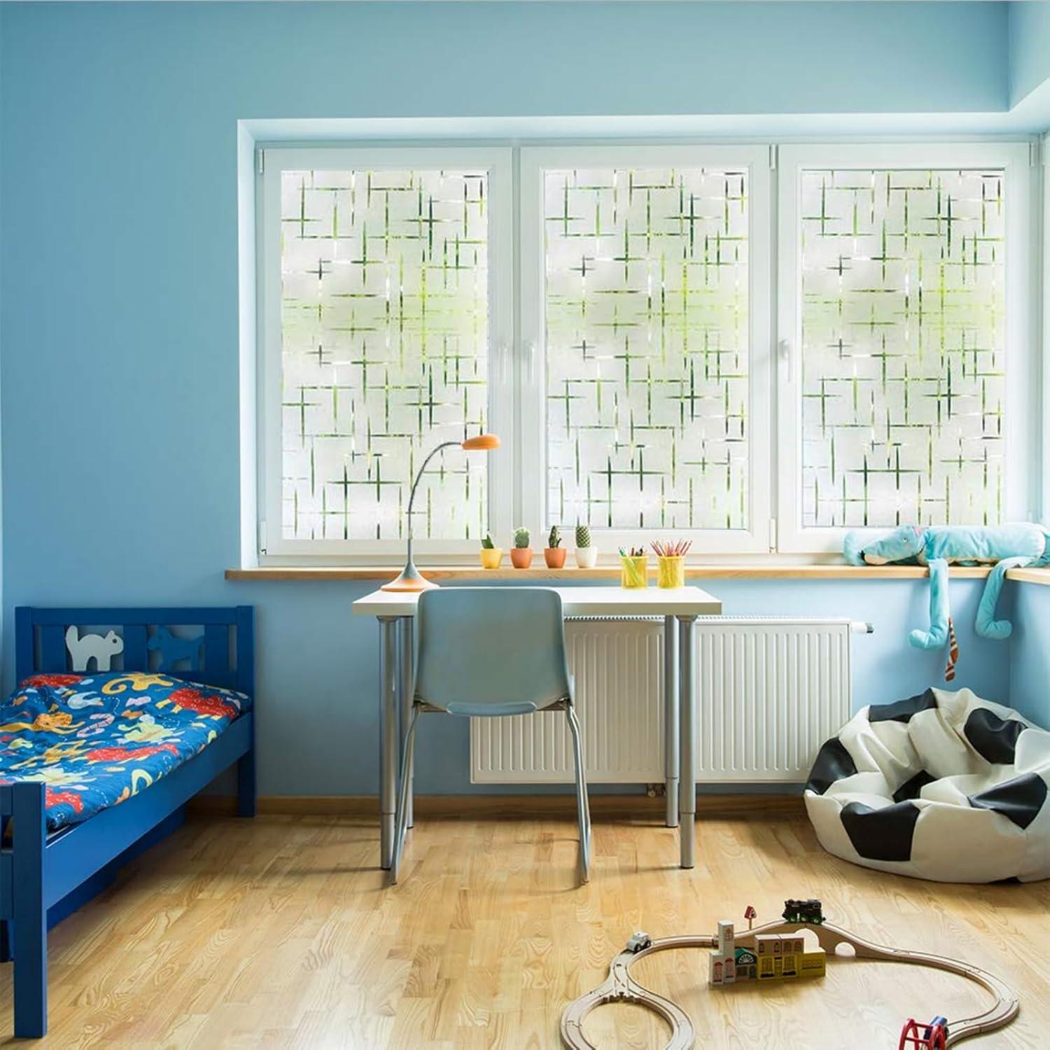 Película de Ventana Esmerilada Finnez 30x200 cm Patrón Cruz