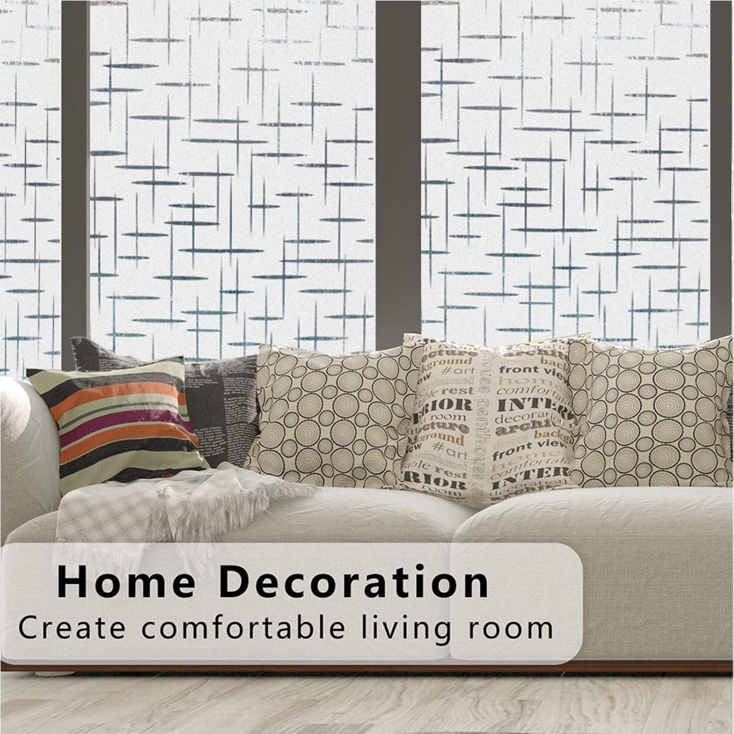 Película de Ventana Esmerilada Finnez 30x200 cm Patrón Cruz